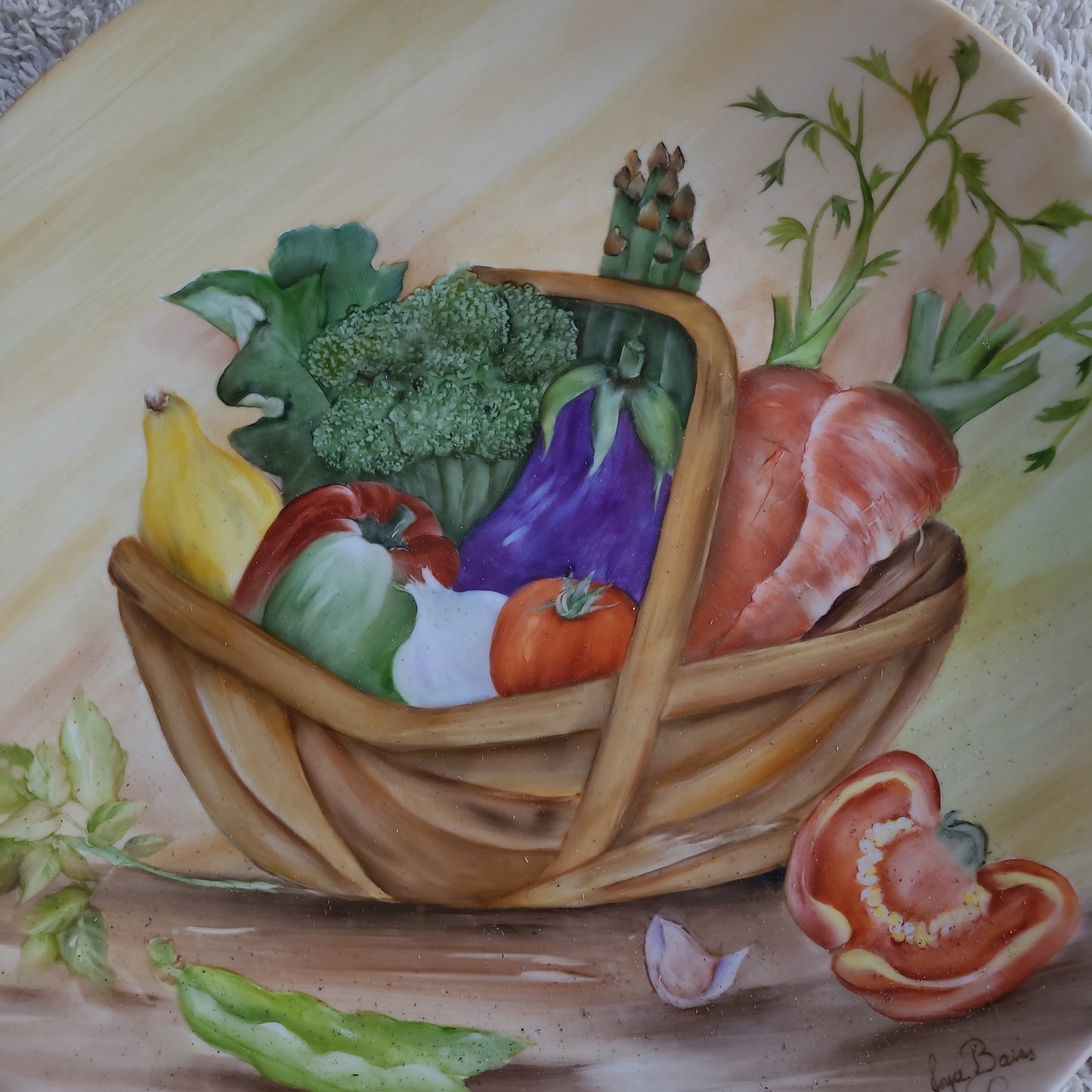 Veggie Basket Decorative Plate