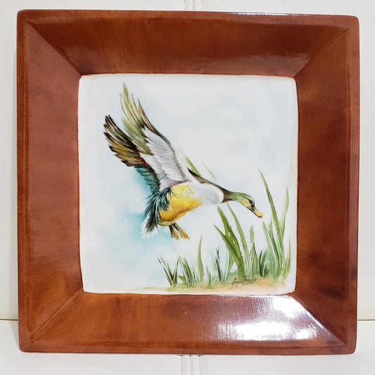 Plate with Duck - 7 in. Square Plate