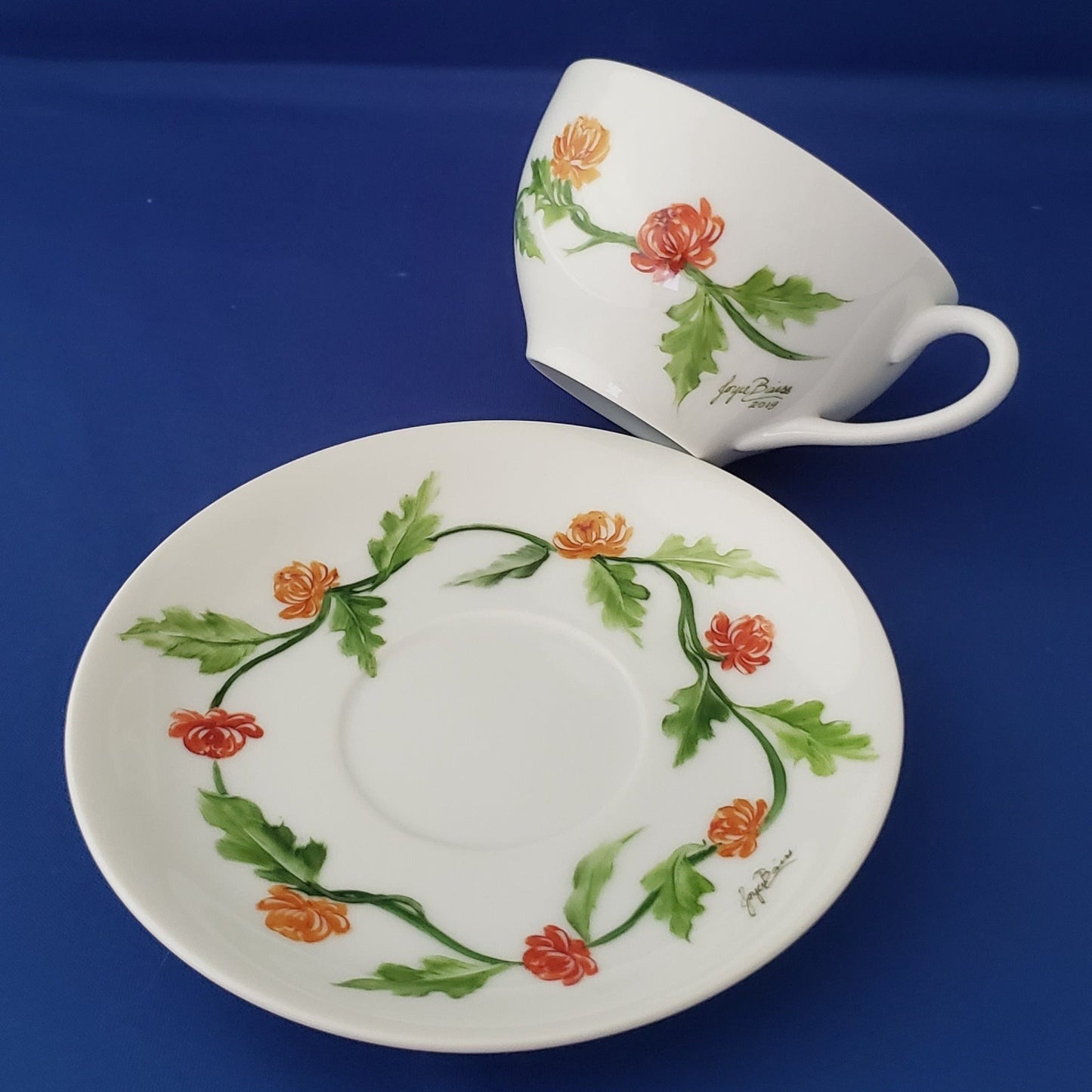Cup and saucer Chrysanthemum flower