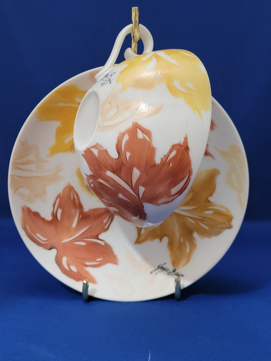 Cup and Tea Cups with Fall design set B