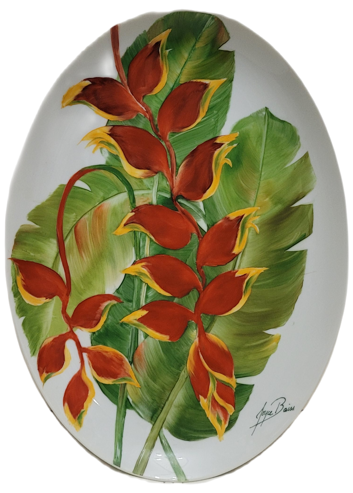 Heliconia oval plate