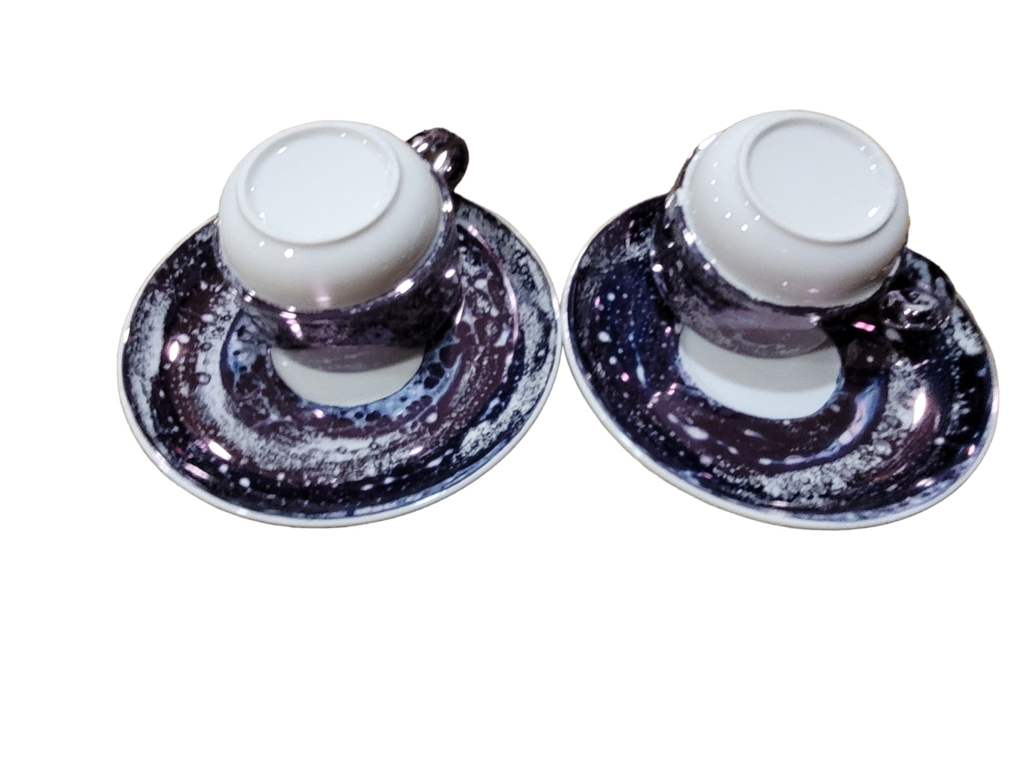 Cup and Saucer for 2 Luster design