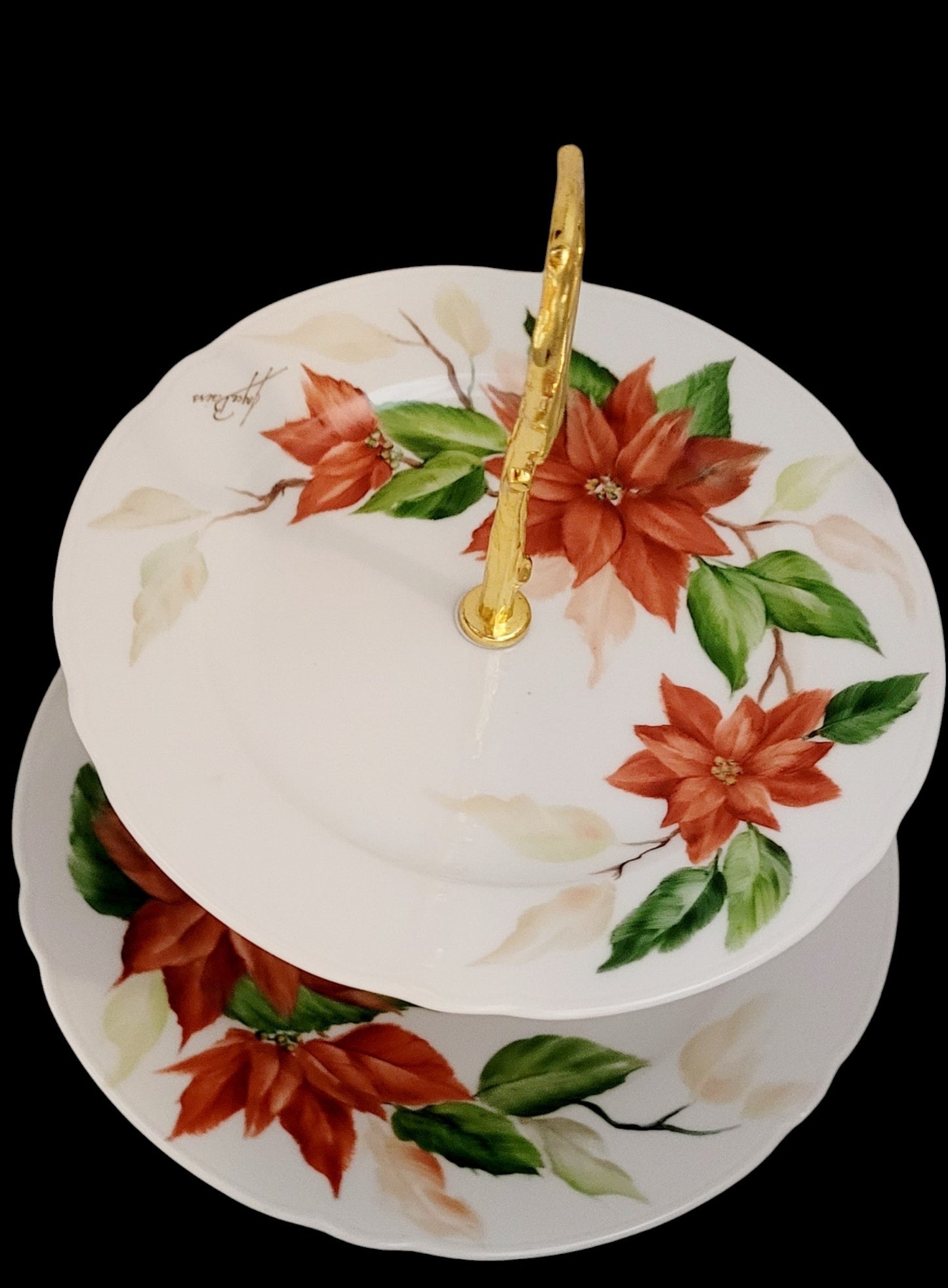 Two tier Christmas plate