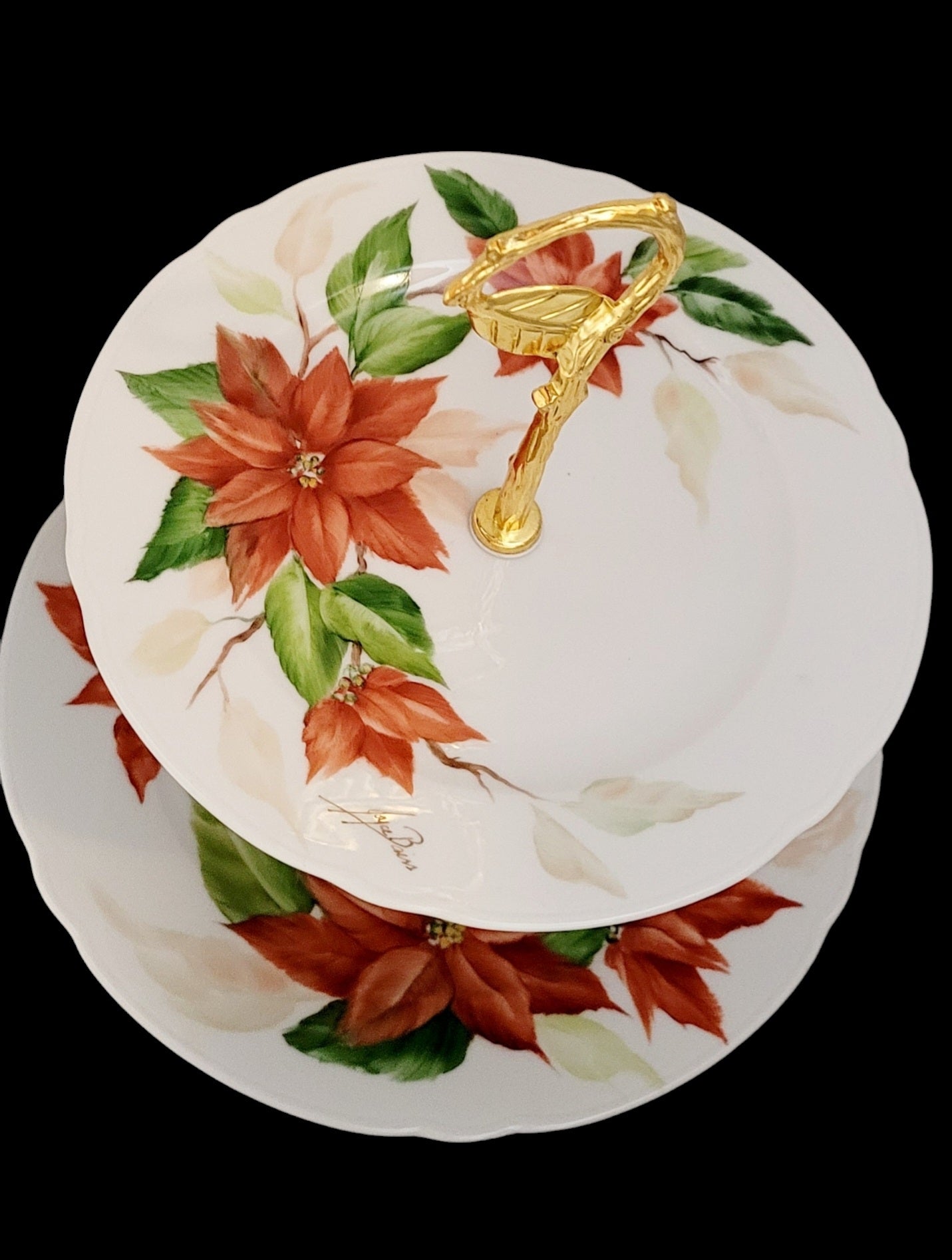 Two tier Christmas plate