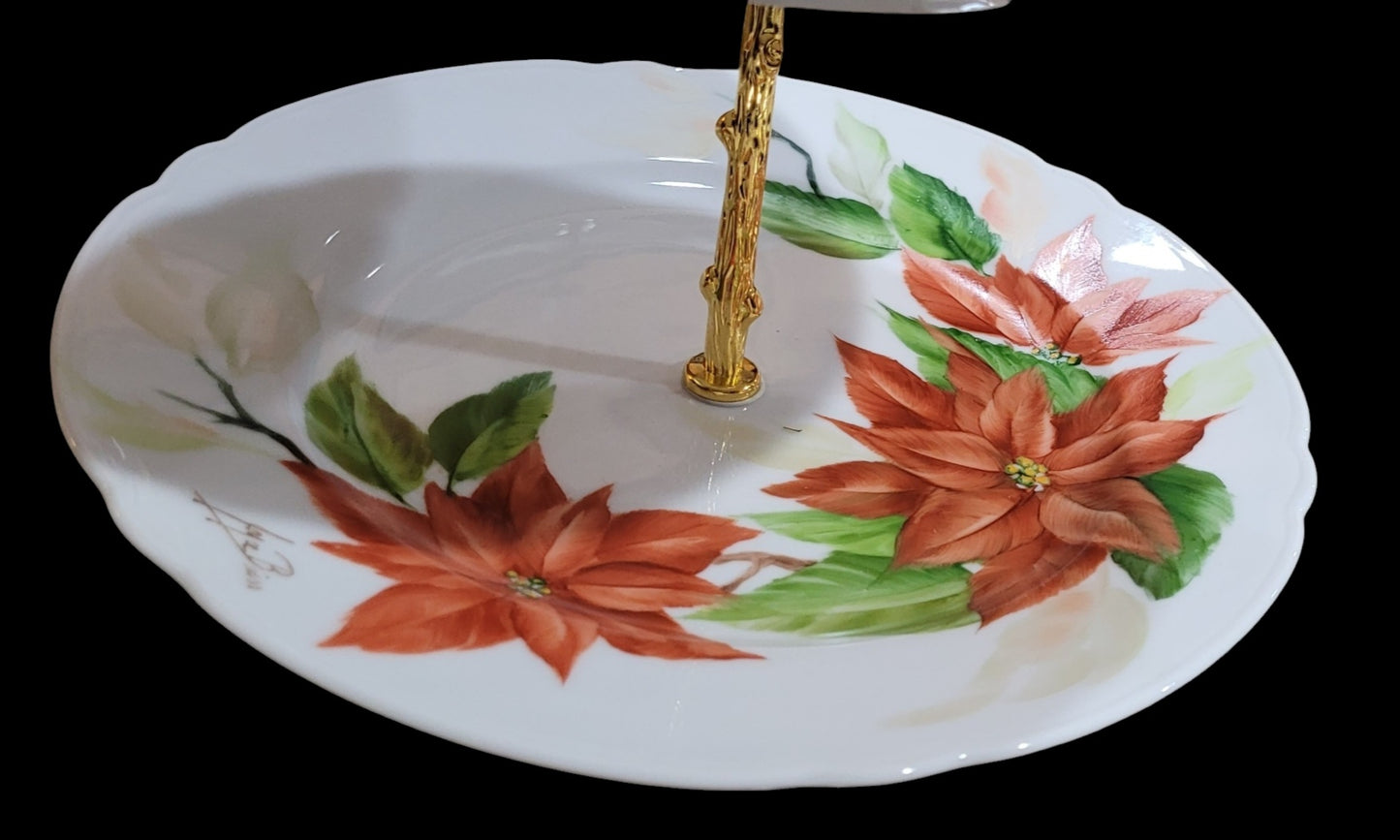 Two tier Christmas plate