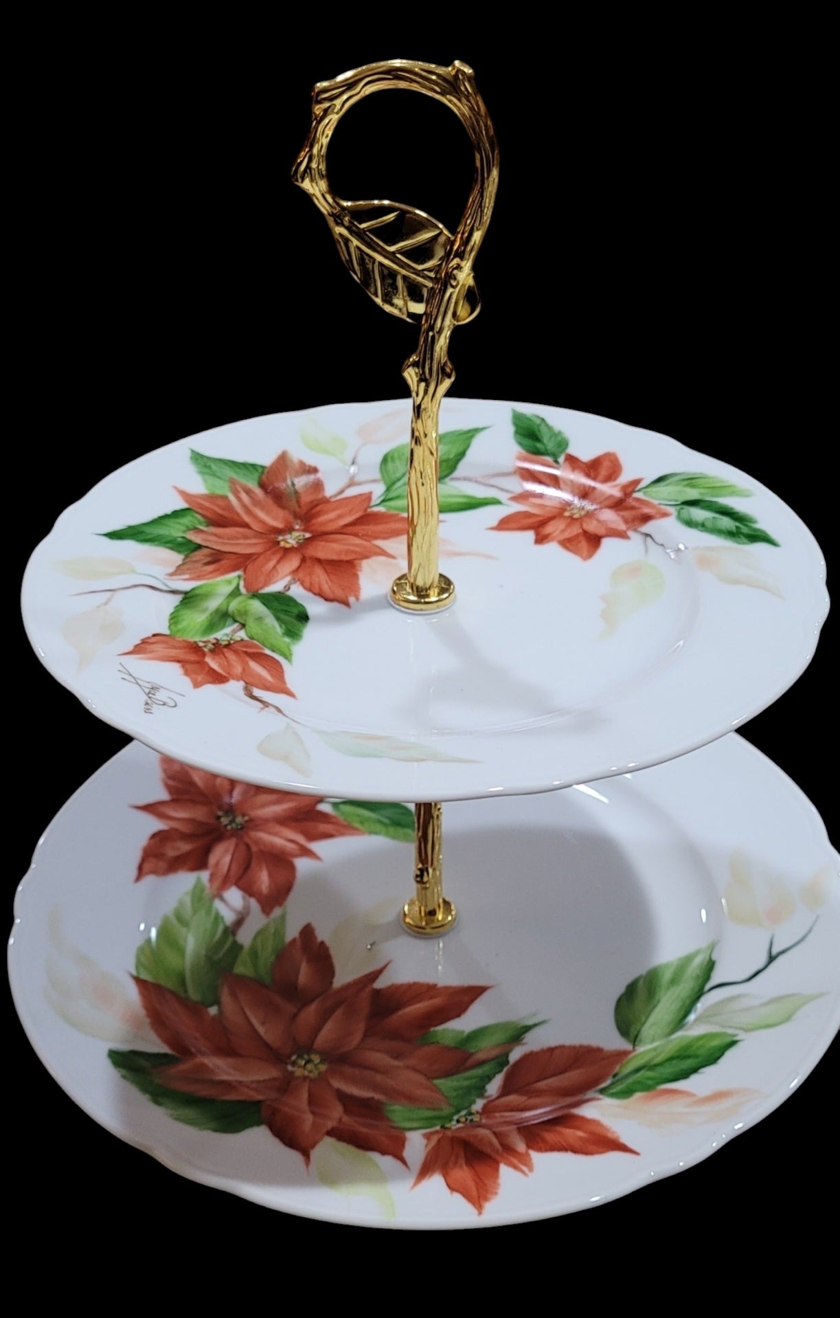 Two tier Christmas plate