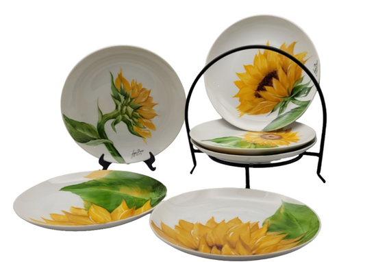 Desert Plates set of 6 Sunflower