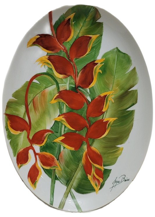 Heliconia oval plate