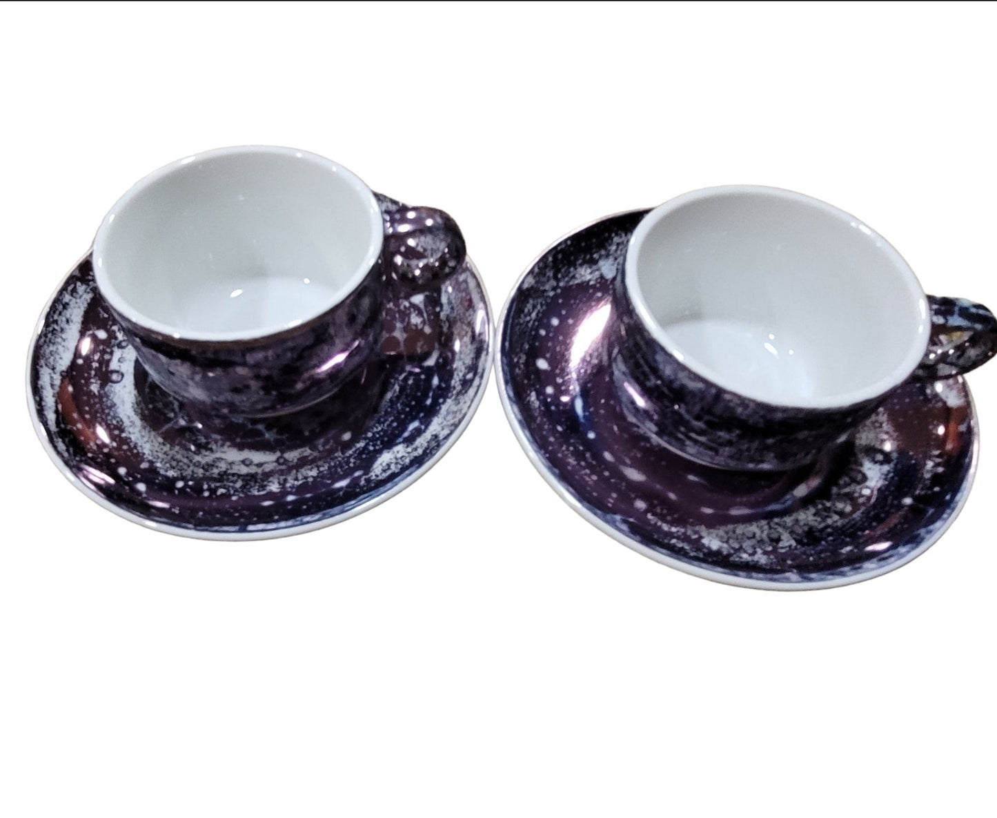 Cup and Saucer for 2 Luster design