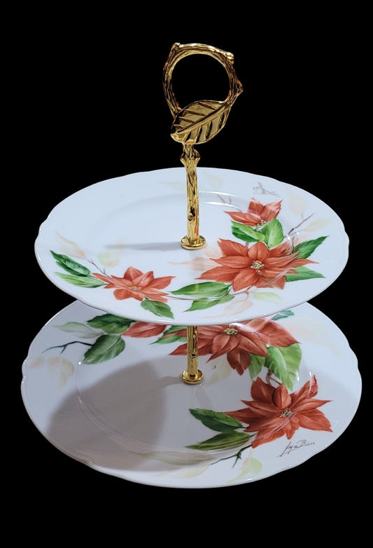 Two tier Christmas plate