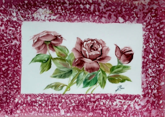 Rose Rectangular Plate